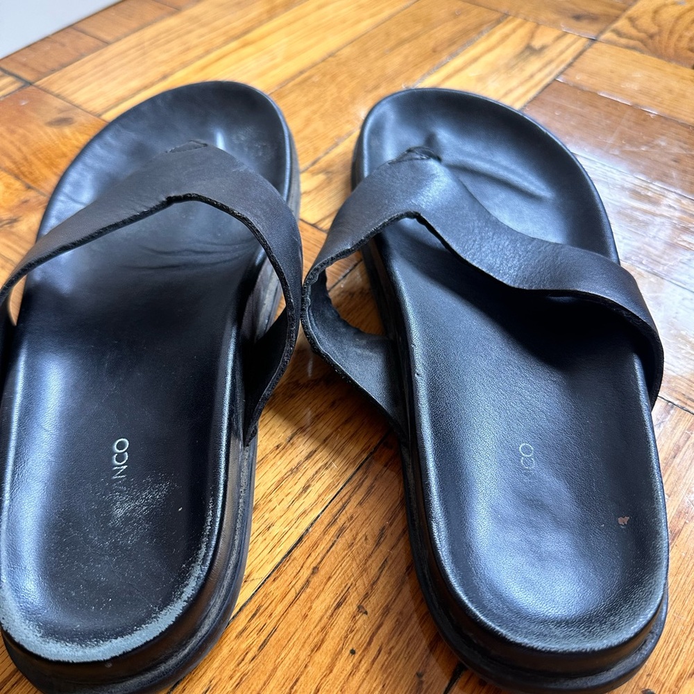 Tony Bianco Black Leather Sandals